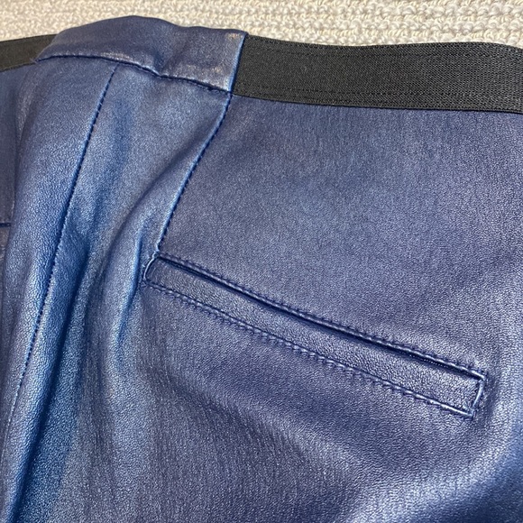 Helmet Lang navy blue leather leggings - Picture 9 of 12